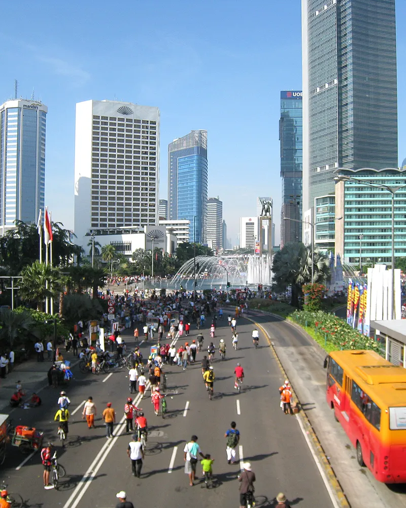 Car-free Sunday in Jakarta