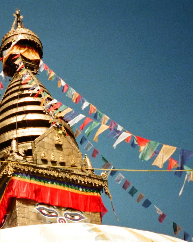 Prayer flags at Swayambhunath